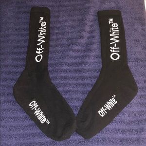 Off white UNISEX Black and white Arrow socks
